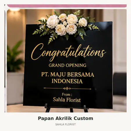 Papan Bunga Akrilik Subang